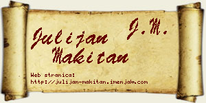Julijan Makitan vizit kartica